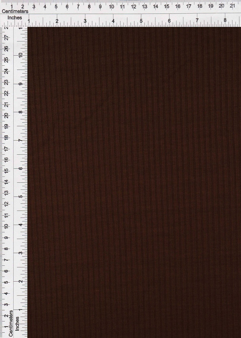 KNT4399 -BROWN  RIBBED, SOLID KNIT