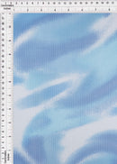 KNT3422-S908175 -WHITE/BLUE  PRINT, RIBBED KNIT