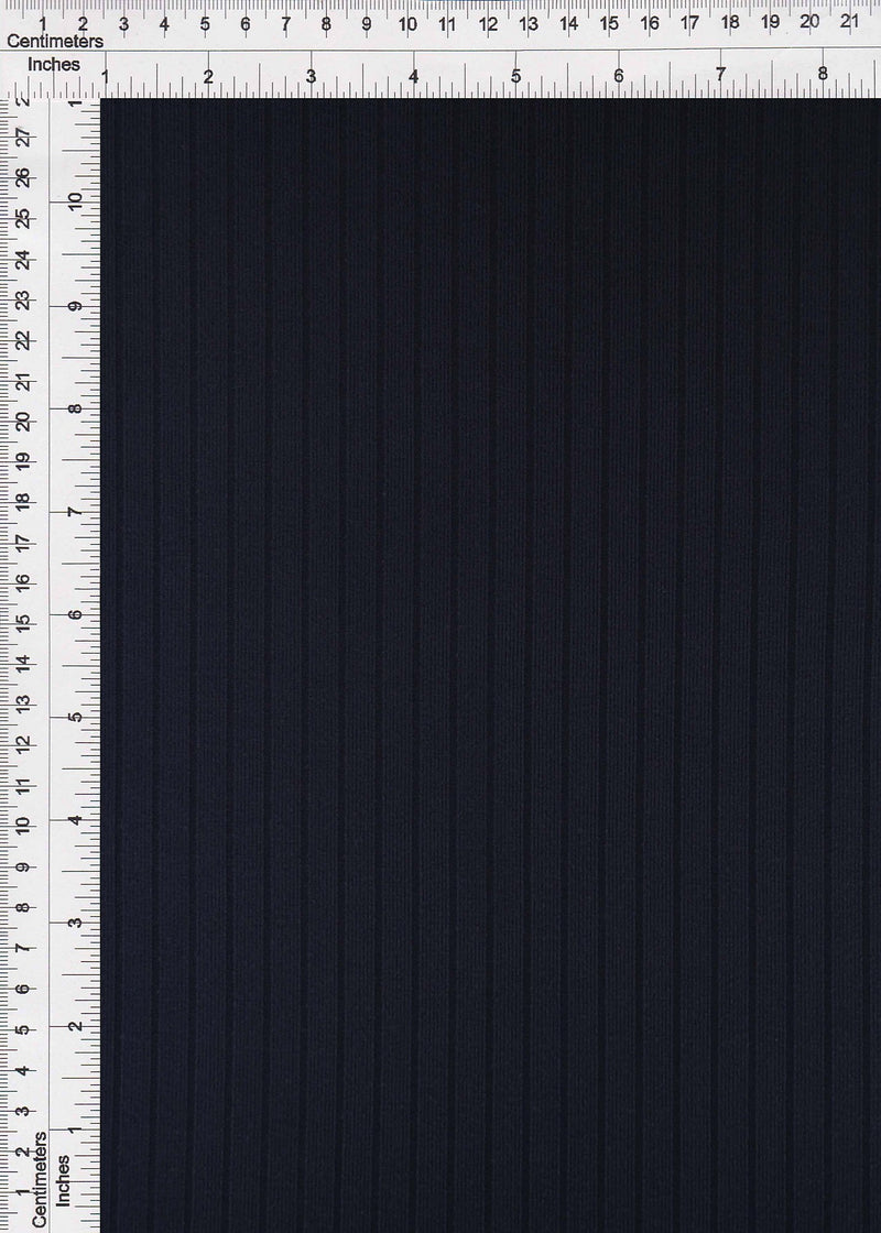 KNT4135 -NAVY  RIBBED, SOLID KNIT